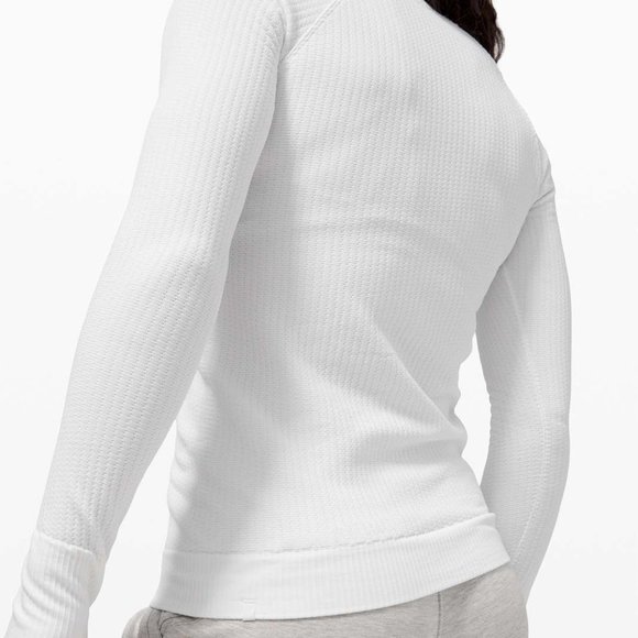 Lululemon - Rest Less Bubble Dot White Stretchy Pullover - Size 4 - Picture 4 of 12